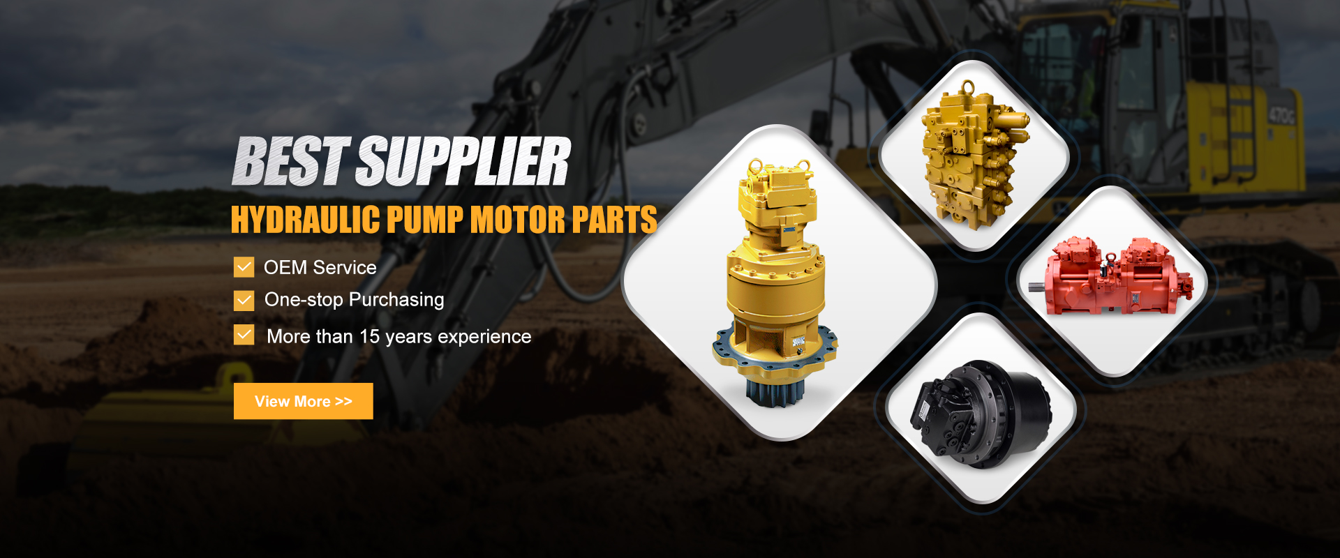 Excavator hydraulic pump hydraulic motor